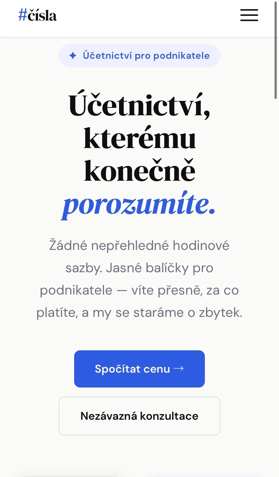Důvěryhodný web pro účetní na mobilních zařízeních (Mobil)