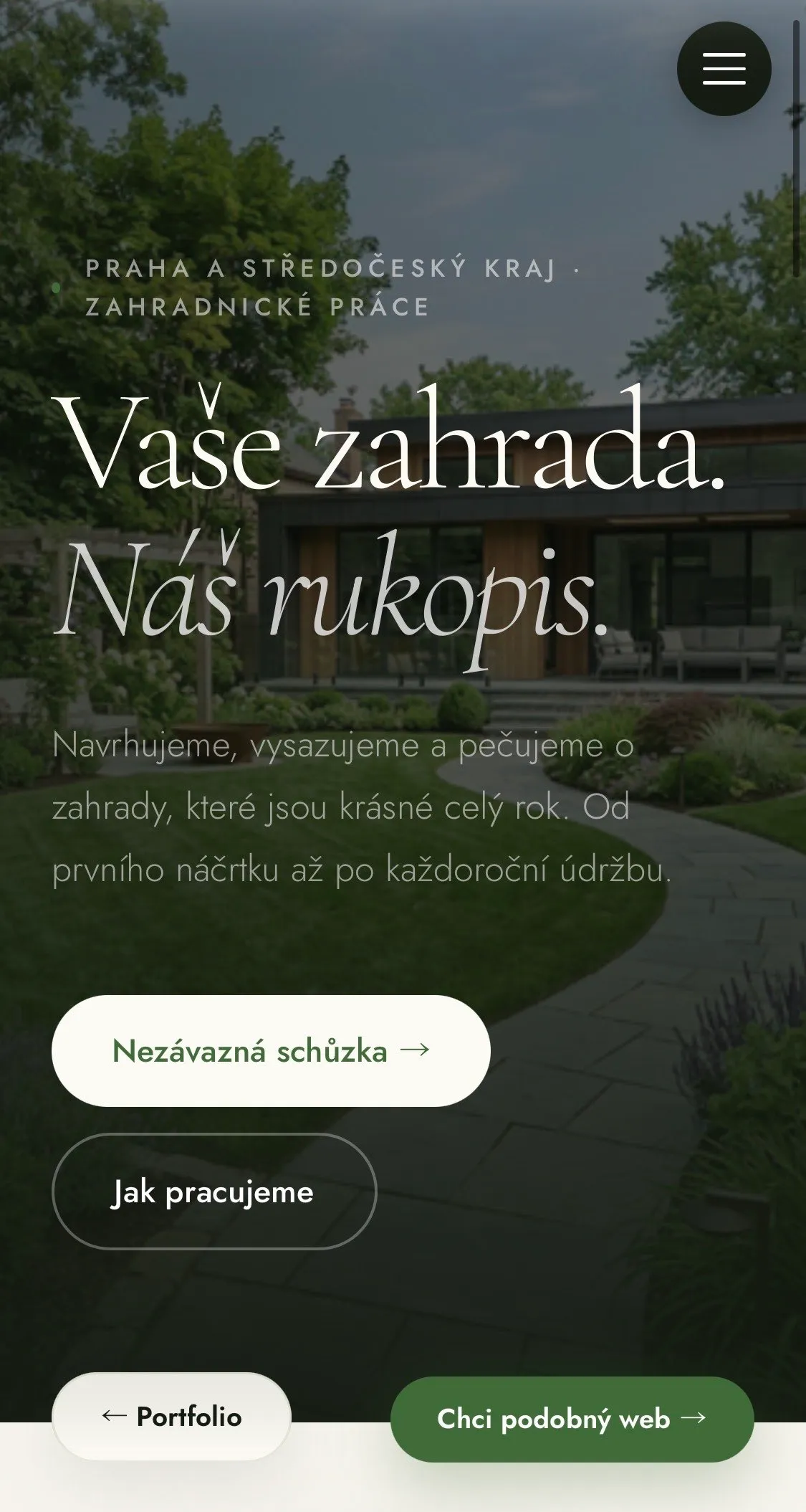 Galerie realizací zahrad na mobilním telefonu (Mobil)